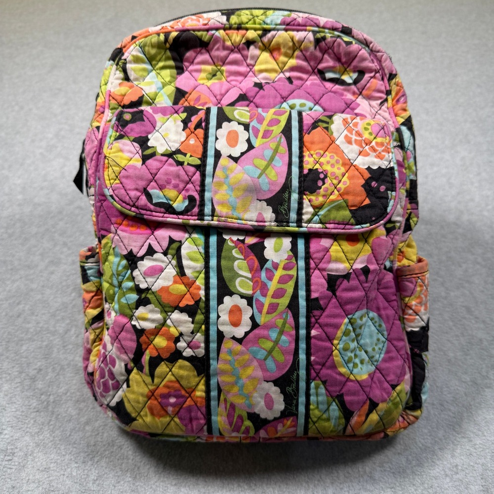 Vera Bradley Va Va Bloom Floral Quilted Mini Backpack Multi Color Pink Bag
